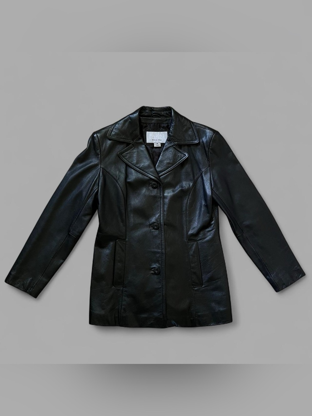 Vintage 90’s Women’s Wilsons Leather Maxima Genuine Leather Blazer Jacket Size M